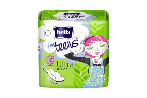 Dívčí vložky Bella Teens Ultra Relax 10ks s křidélky