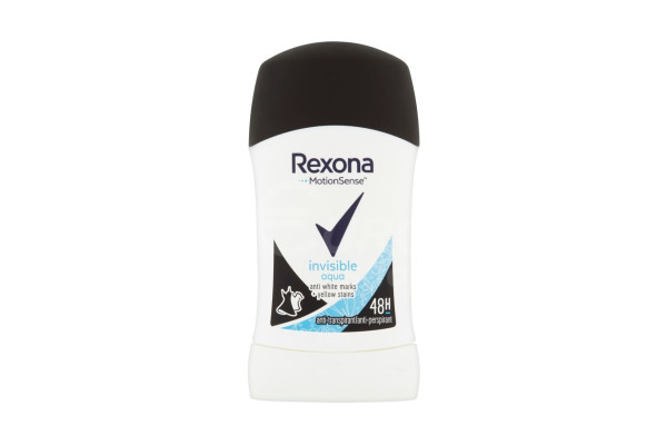 Dámský tuhý deodorant Rexona 40ml Invisible Aqua