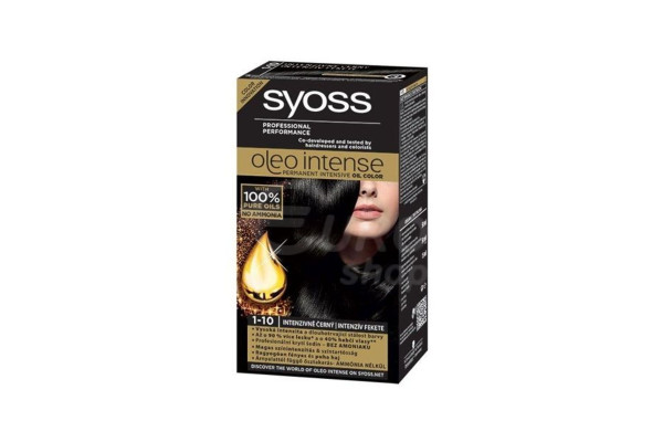 Barva na vlasy Syoss Oleo Intense 50 ml 1-10 Intenzivně Černá (homo,tn)