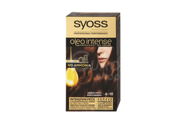 Barva na vlasy Syoss Oleo Intense 50ml Hnědá Moka 4-18