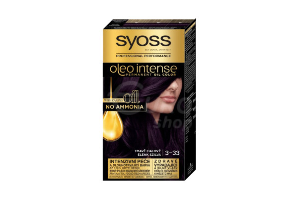 Barva na vlasy Syoss Oleo Intense 50 ml 3-33 Tmavě fialový (tn)