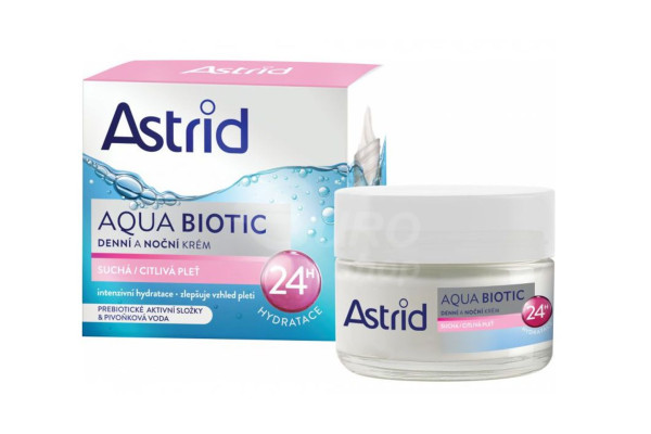 Denní a noční krém Astrid AQUA BIOTIC 50ml Suchá/citlivá pleť