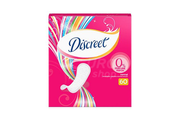 Dámské slipové vložky Discreet 60ks Normal, 0% Perfume